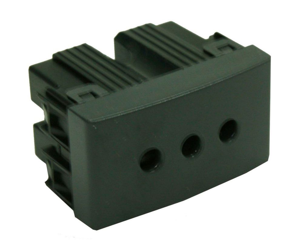 Modulo enchufe hembra 3 p 10 a 250 v negro Kalop-1
