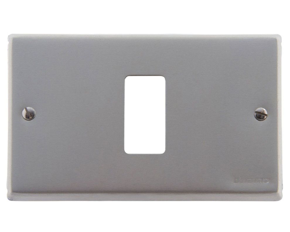 Placa aluminio oxidal 1 puesto Bticino