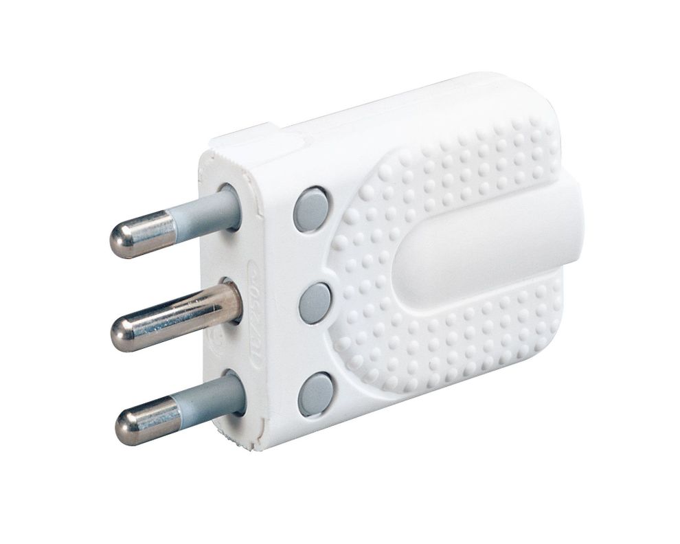 Enchufe macho convertible 10 amp blanco Bticino-1
