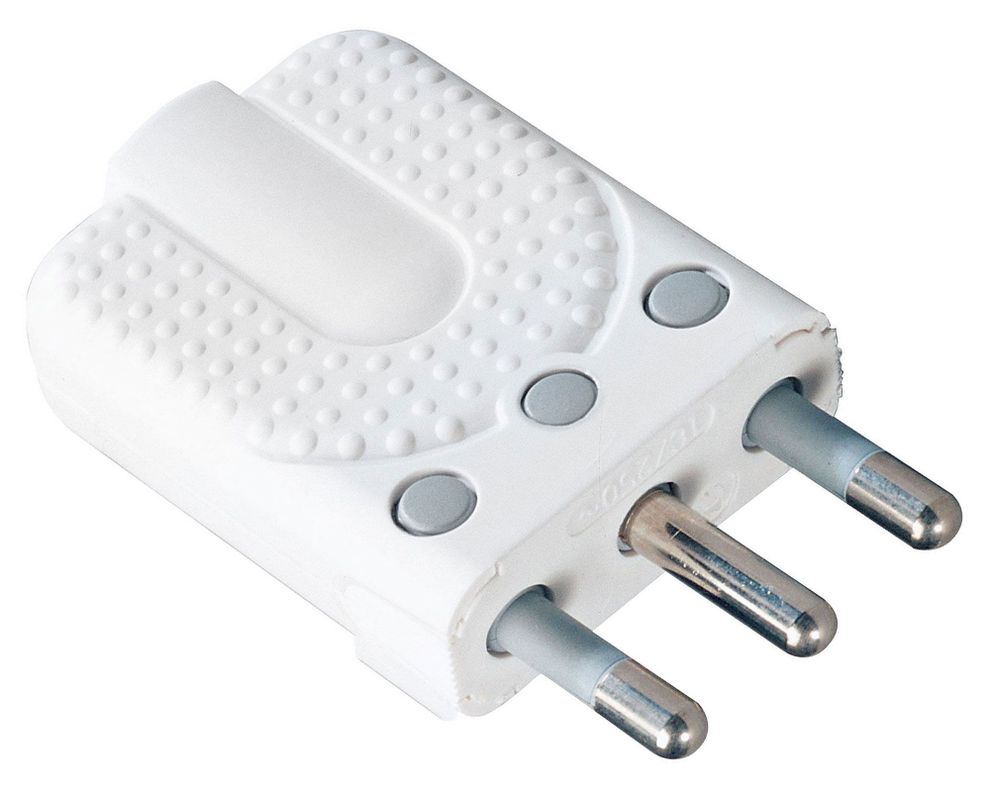 Enchufe macho convertible 10 amp blanco Bticino-0
