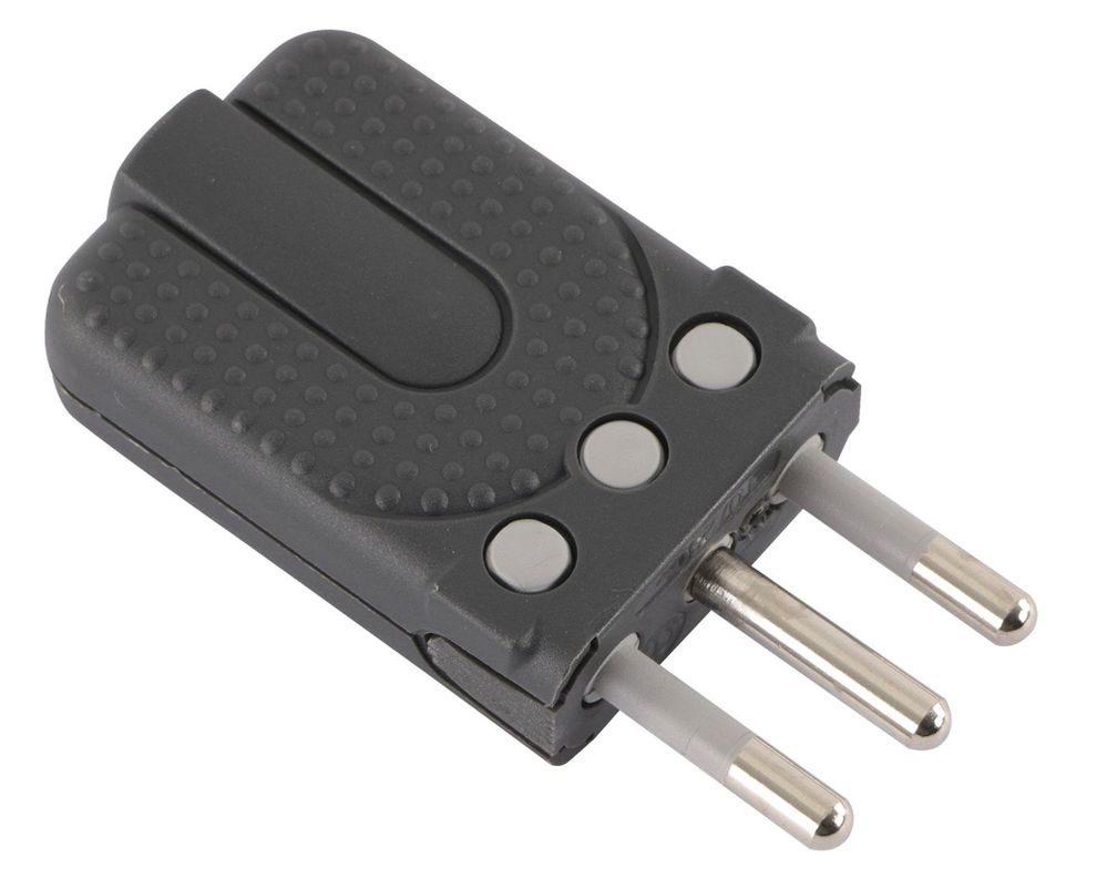 Enchufe macho gris 10 a 2 p + t Bticino-3