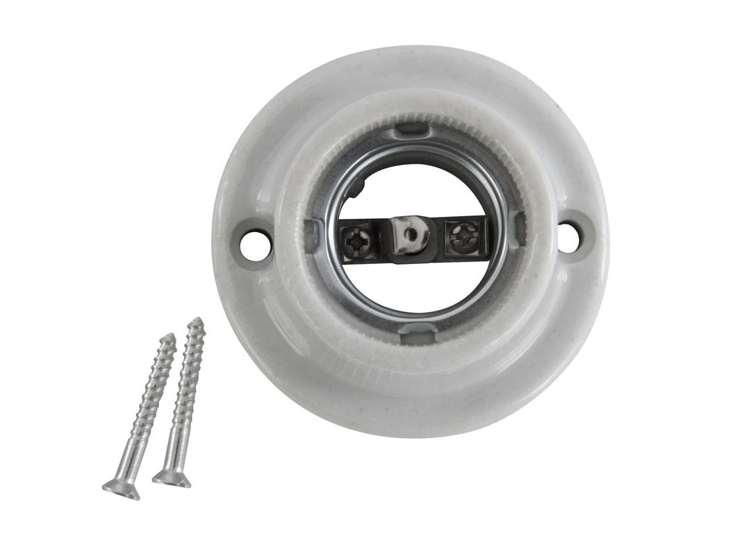 Portalámpara base recta semi rosca E27 2200w porcelana Rema-1