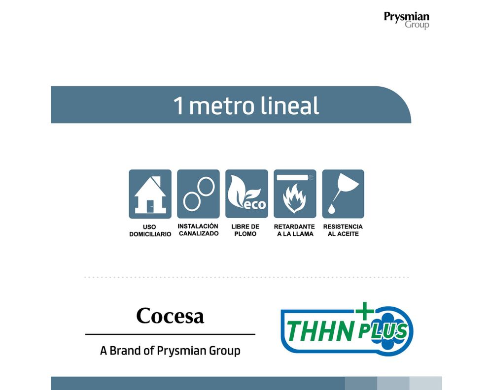 Cable thhn plus 12 awg rojo 1 metro lineal Cocesa-1