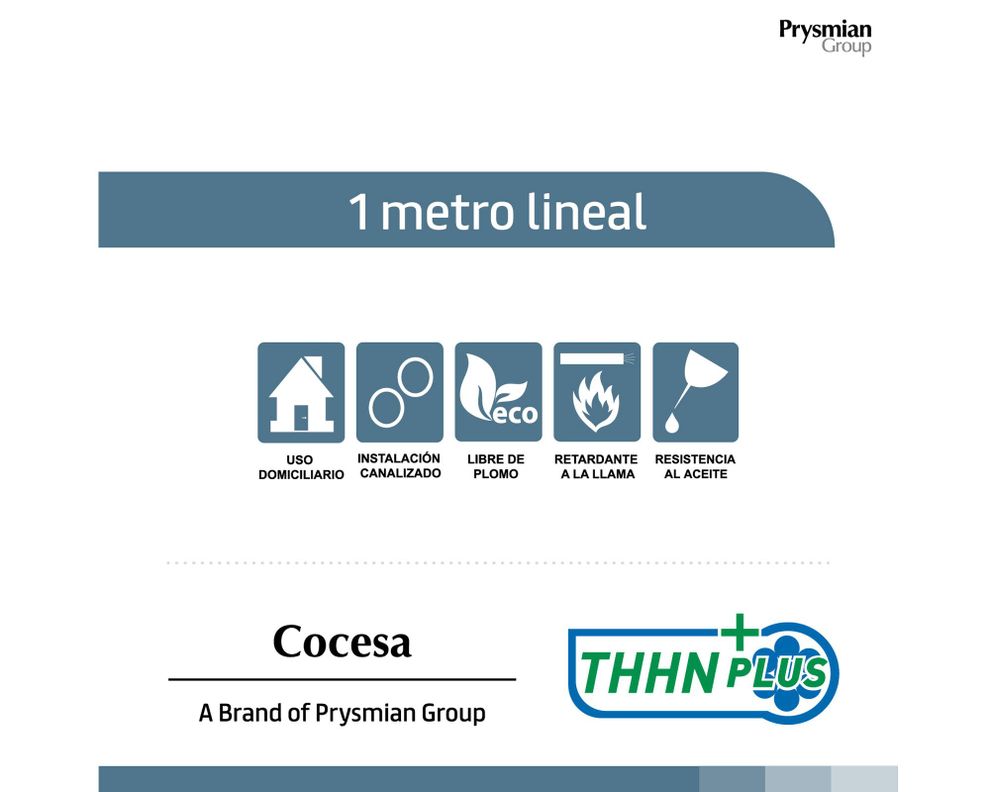 Cable thhn plus 12 awg verde 1 metro lineal Cocesa-1