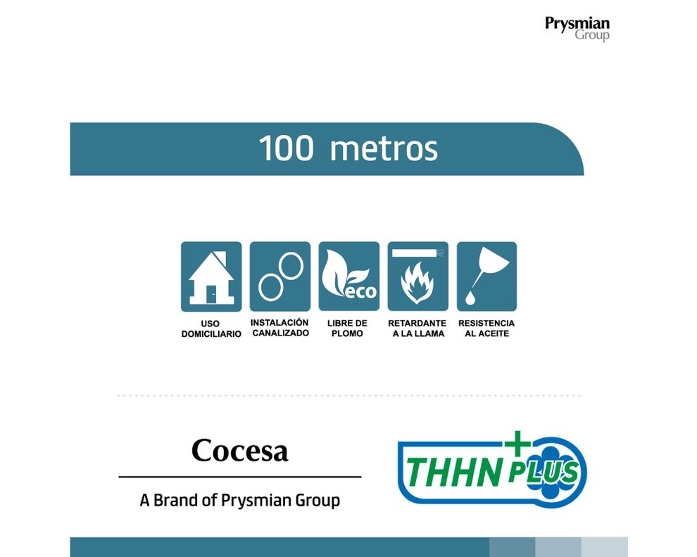 Cable THHN plus 100 m 14AWG verde Cocesa-1