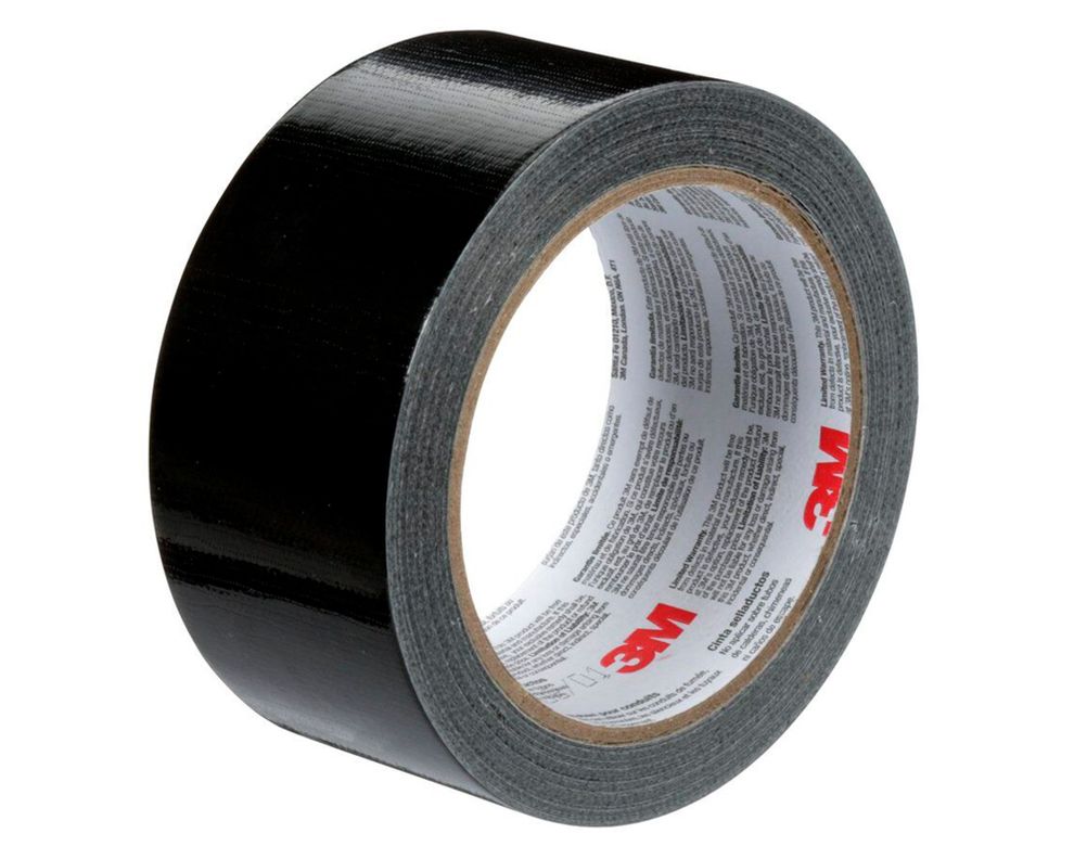 Cinta de tela duct tape Multiusos 48 mm x 18.2 m negro-1
