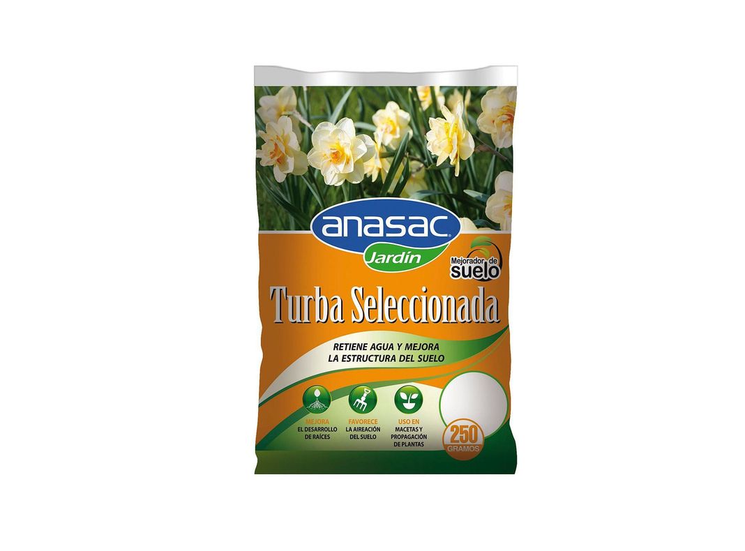 Turba seleccionada mejorador suelo 250g Anasac-0