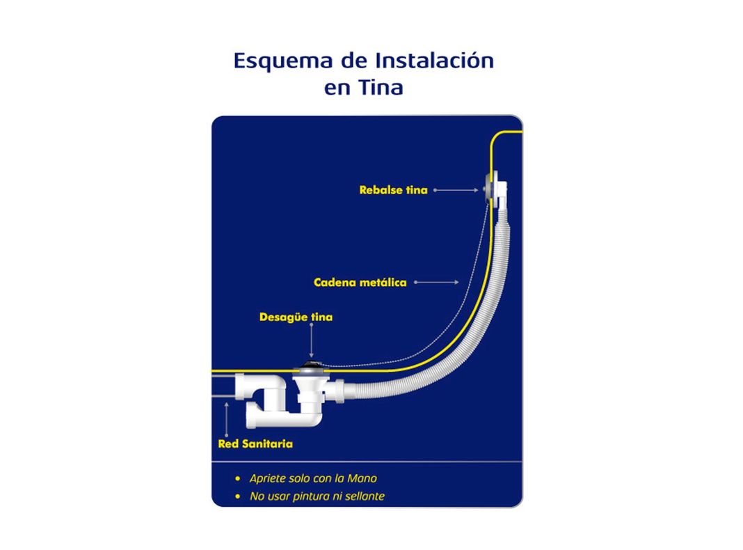 Sifón para tina o receptaculo 1 1/2 Hoffens-3