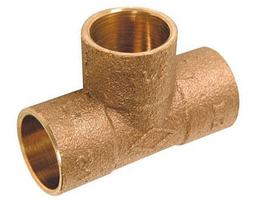 Tee de bronce 1/2 x 1/2 x 3/8 so so so Nibsa-0