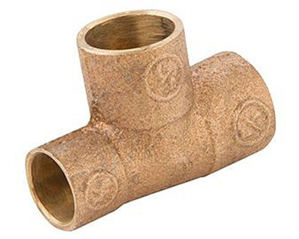Tee de bronce 1/2 x 3/8 x 1/2 so so so Nibsa-0