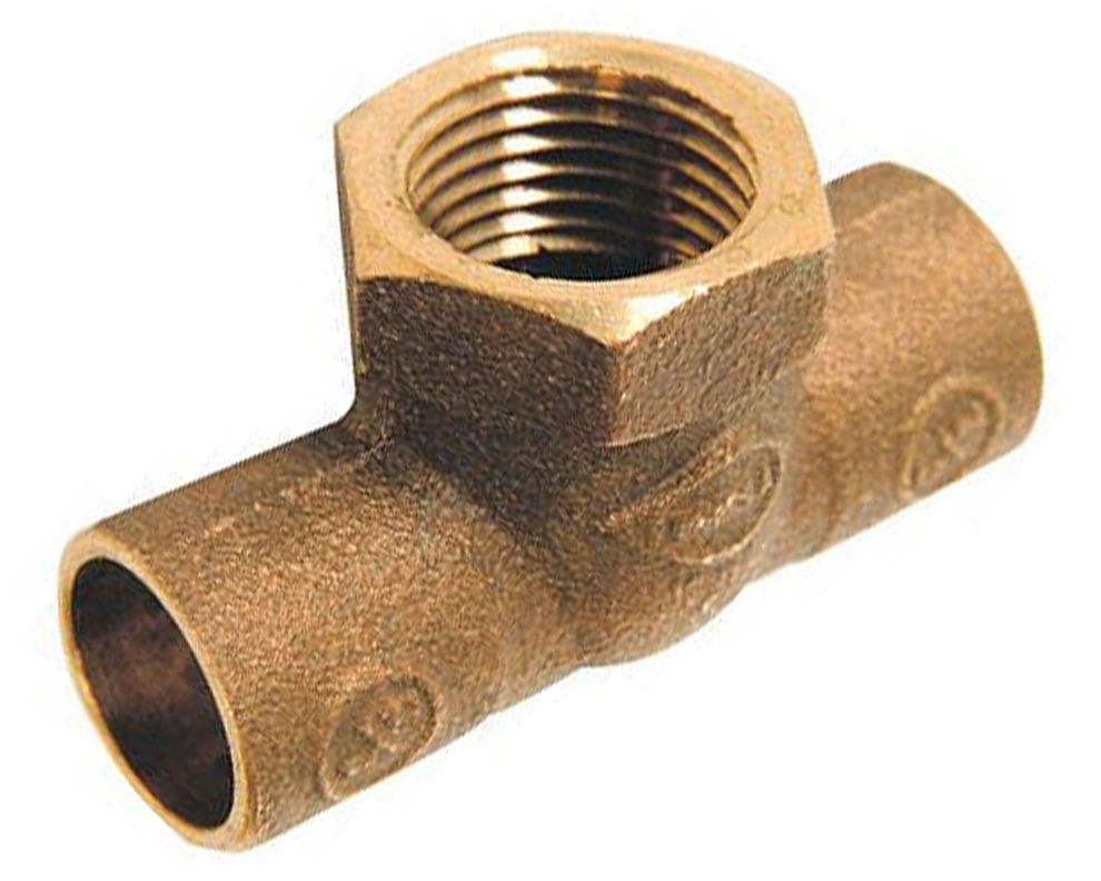 Tee tronco de bronce 3/4 x 3/4 x 1/2 so so hi Nibsa-0