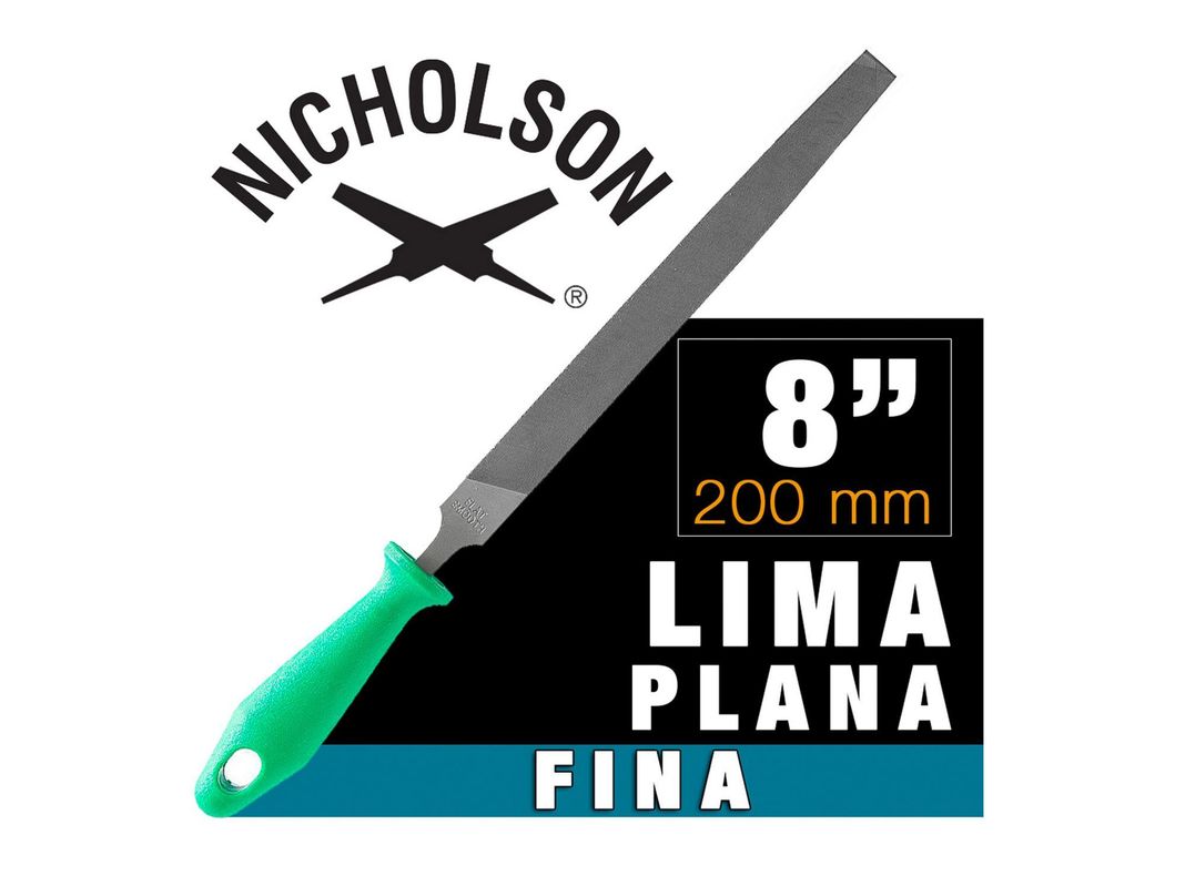 Lima 8'' plana fina mango Nicholson-2