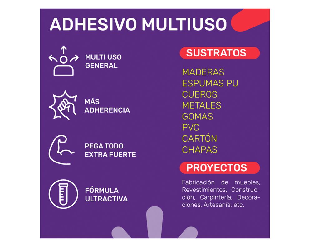 Adhesivo de contacto 1/16 galón 60 Multiuso Extra Fuerte-4