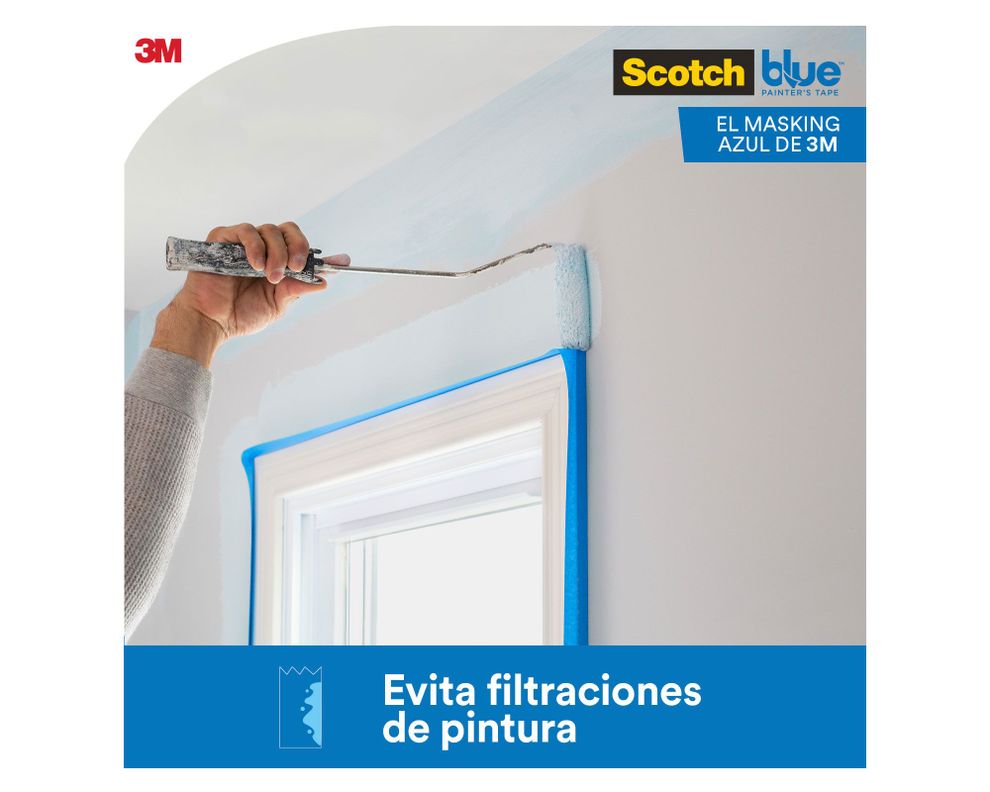 Cinta de tela Masking Blue 24 mm x 54.8 m azul-3