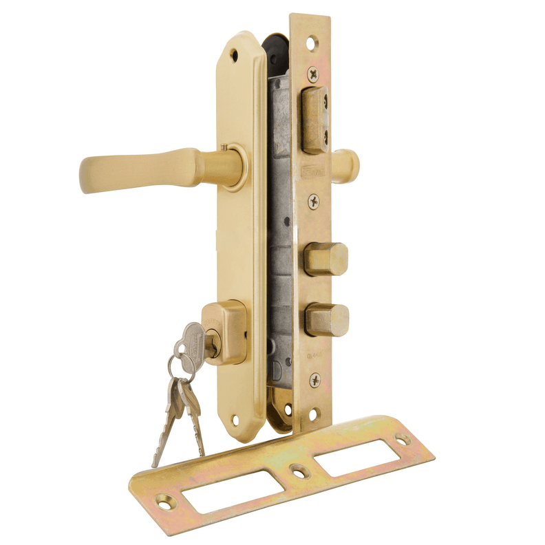 Cerradura embutida manilla acceso bronce 1080-914 Scanavini-0