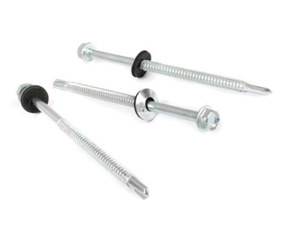 Tornillo autoperforante hexagonal con golilla y goma N°14 x 3 1/2'' 3 unidades Imporper-0