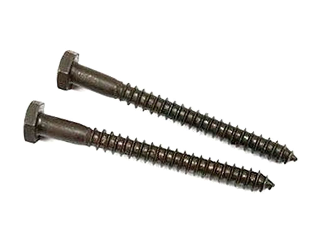 Tornillo Tirafondo 1/4 x 3''pavonado 2 unidades Imporper.-0