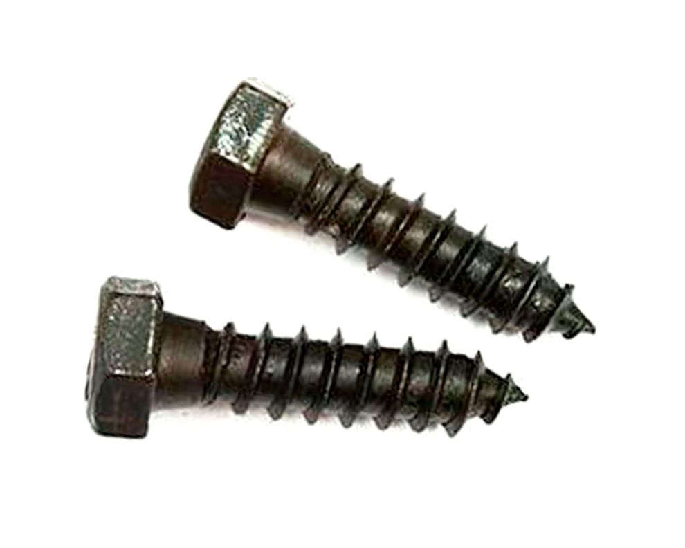 Tornillo Tirafondo 5/6 x 1 1/2''pavonado 2 unidades Imporper.-0