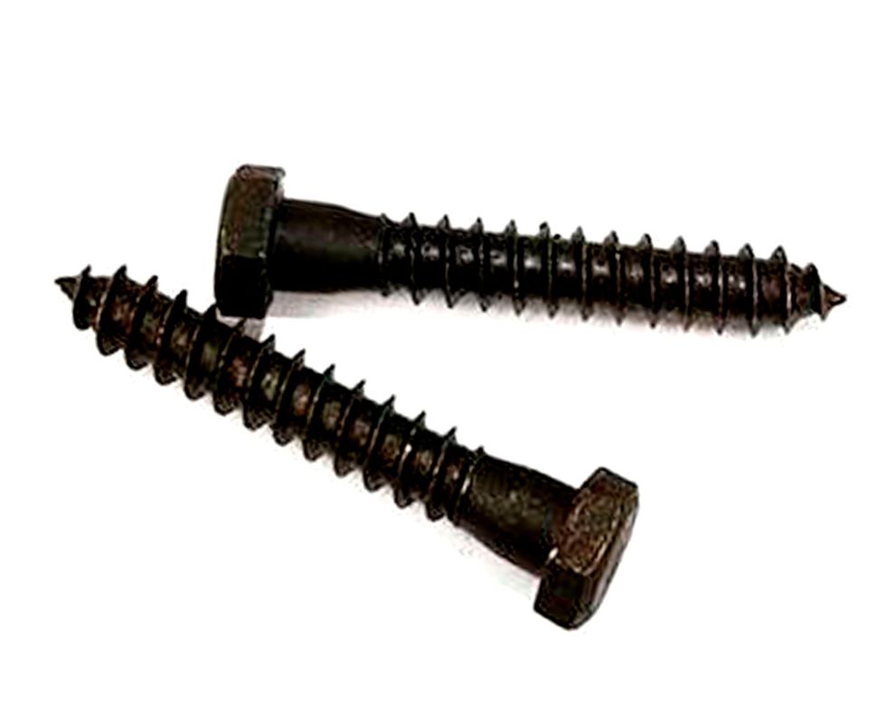 Tornillo Tirafondo 5/16 x 2 1/2''pavonado 2 unidades Imporper.-0
