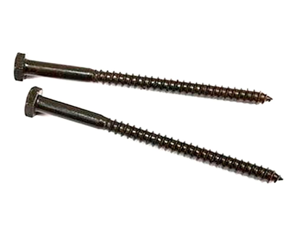 Tornillo Tirafondo 5/16 x 5''pavonado 2 unidades Imporper.-0