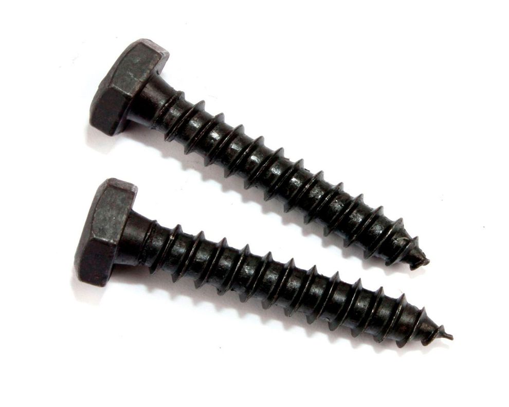 Tornillo Tirafondo 3/8 x 2''pavonado 2 unidades Imporper.-0