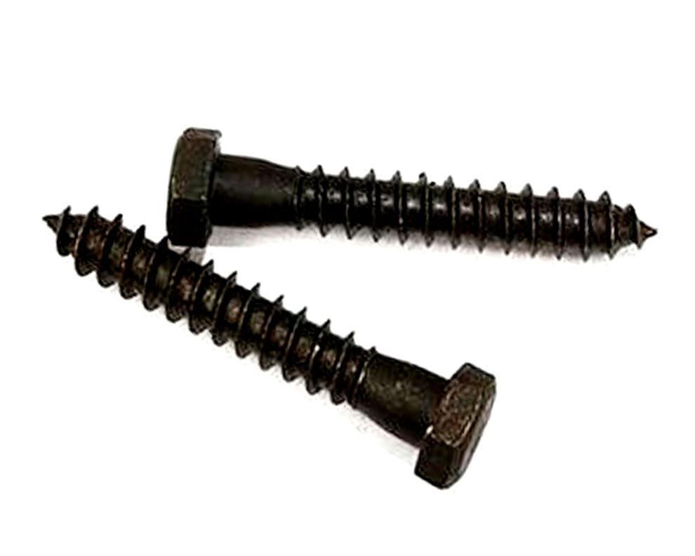 Tornillo Tirafondo 3/8 x 2 1/2''pavonado 2 unidades Imporper.-0