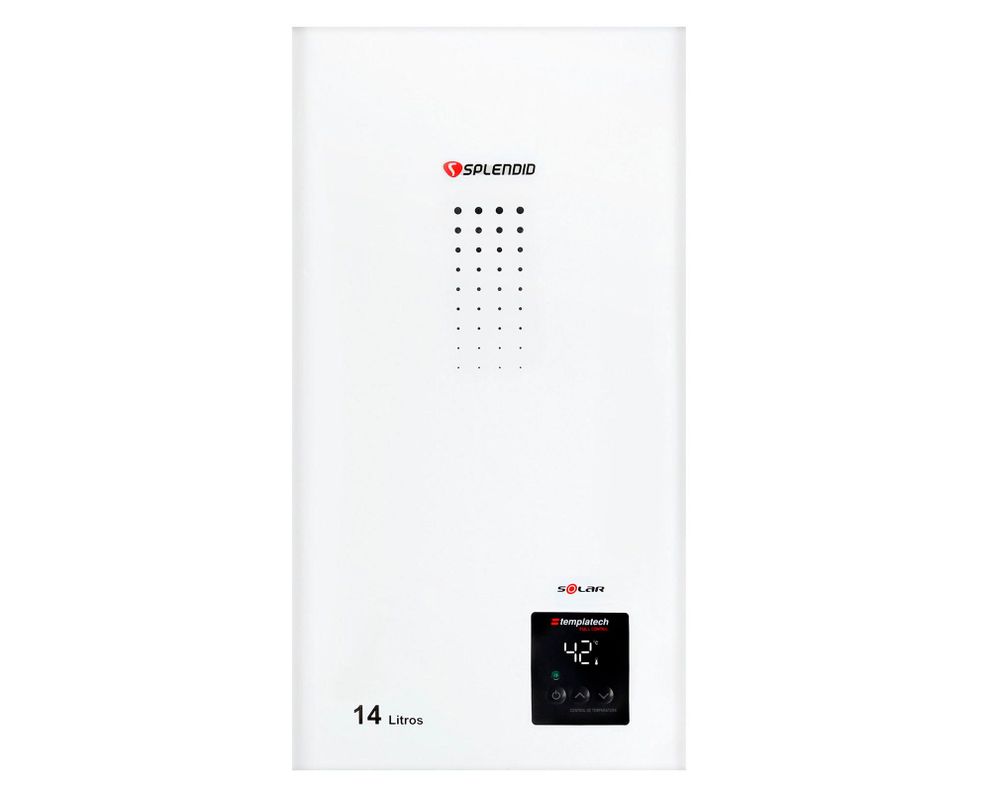 Calefont ionizado tiro natural 14 litros gas licuado Templatech Splendid-0