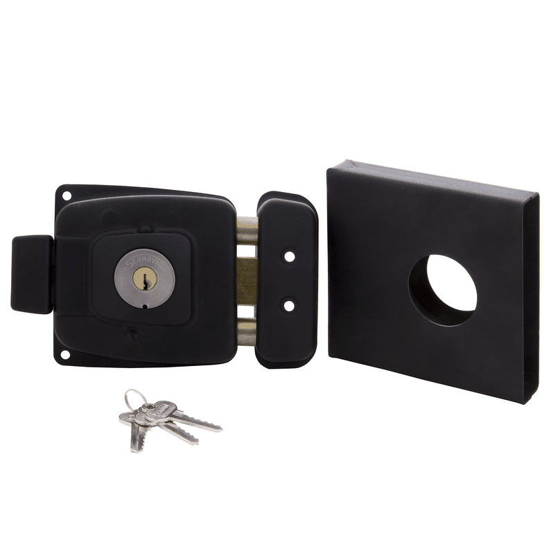 Cerradura sobreponer puertas de 30 a 45 mm 2002 negro Scanavini-0