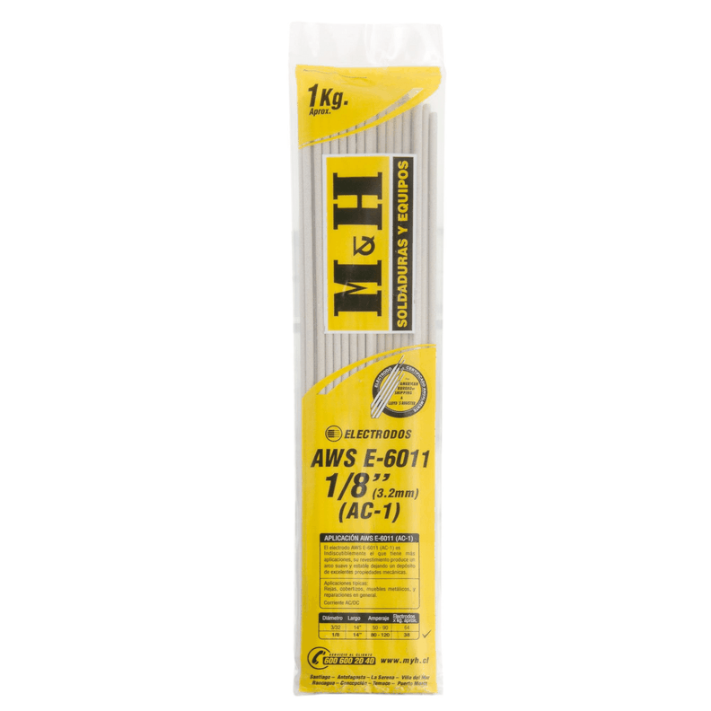 Electrodo 1/8'' punto azul display 1 kg M&H-0