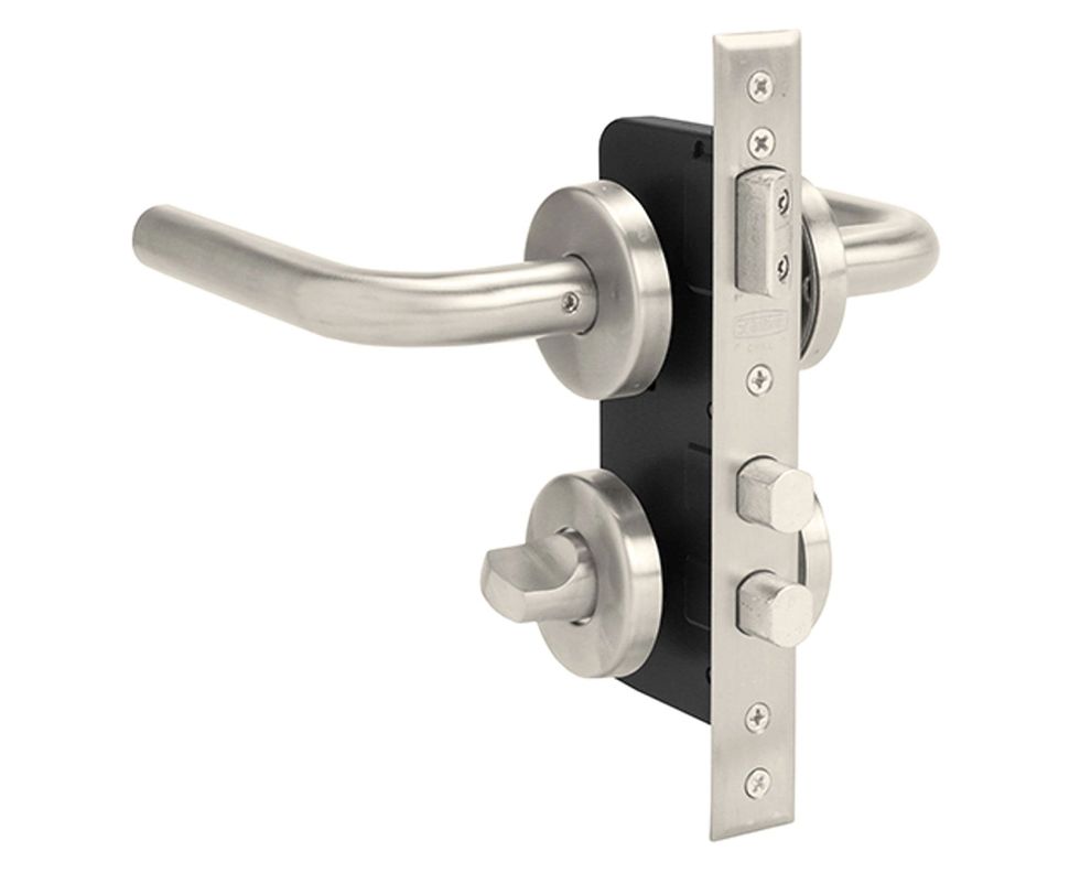 Cerradura embutida manilla baño plata 1044-960L Scanavini-0