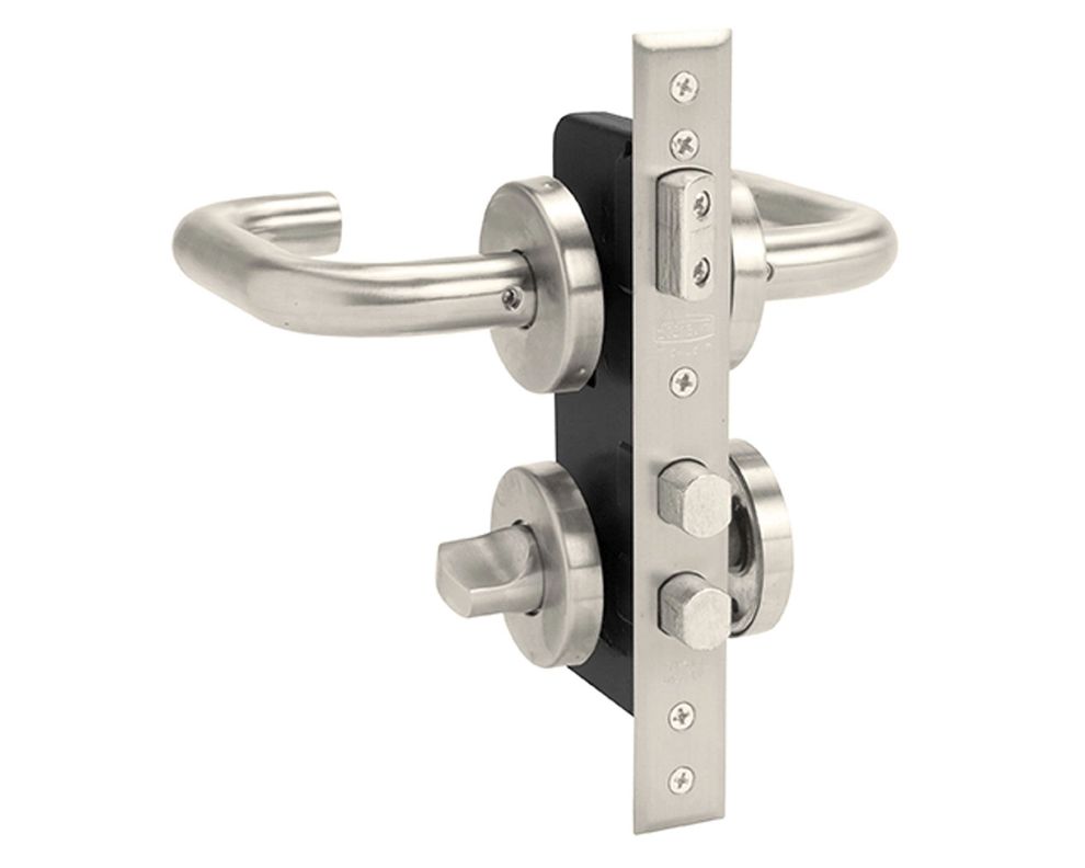 Cerradura embutida manilla baño plata 1044-960U Scanavini-0