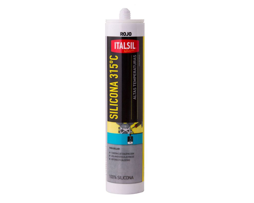 Silicona 310 ml alta temperatura rojo italsil-0