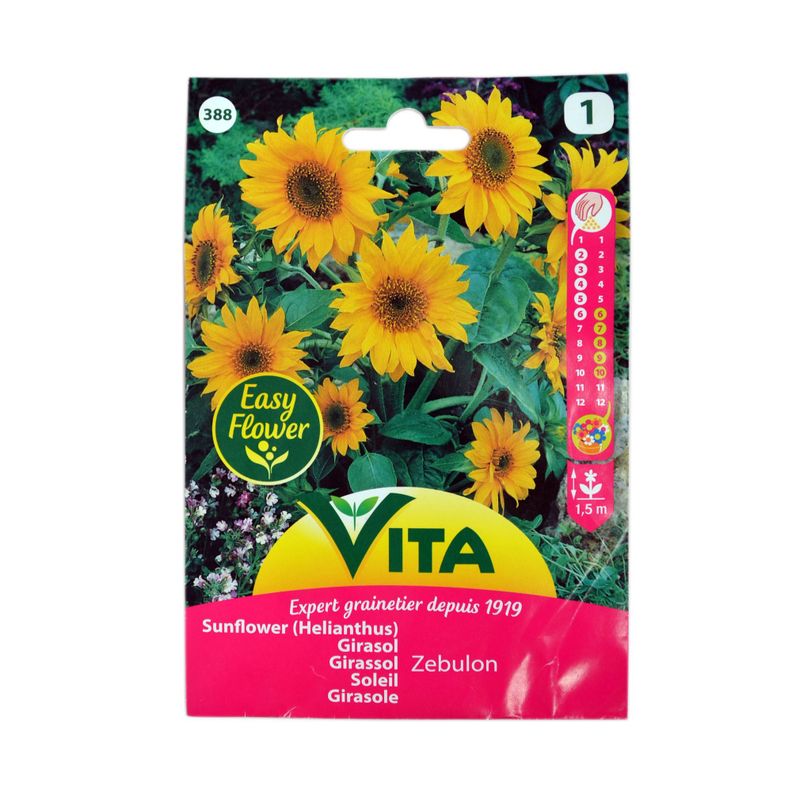 Semilla corriente zebulón girasol desinfectada x3 g vita-0