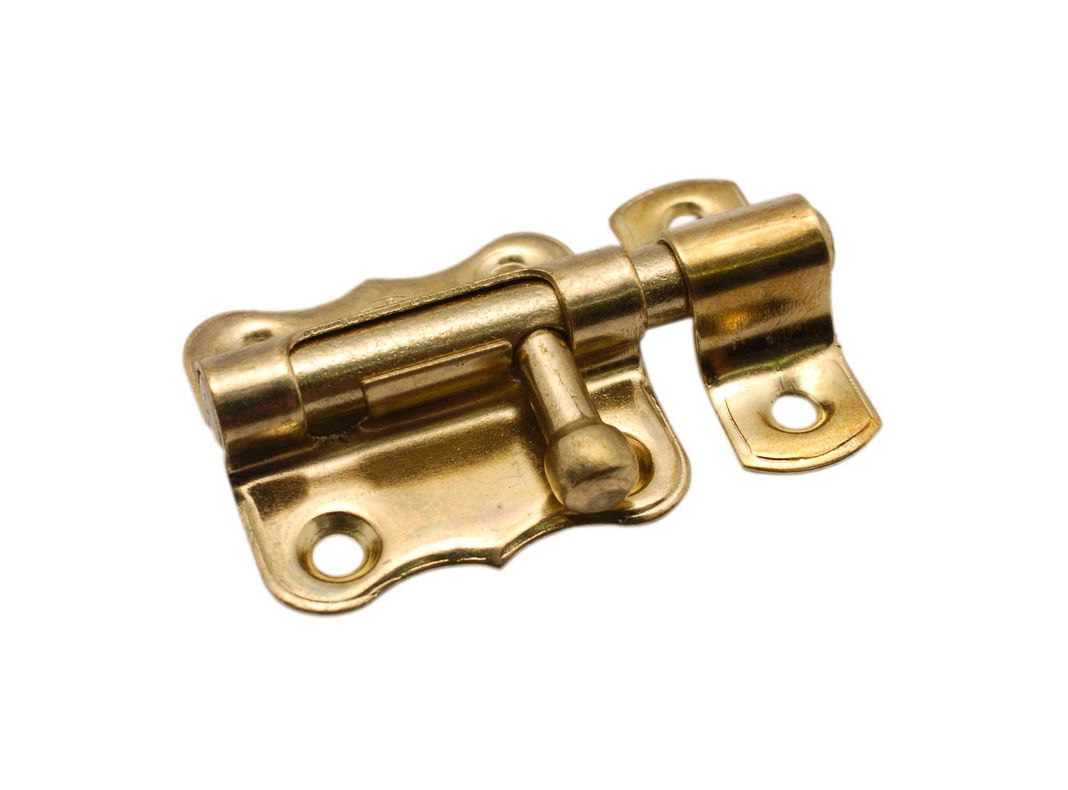 Picaporte 40 mm N°1384 base ancha bronce Lioi-0