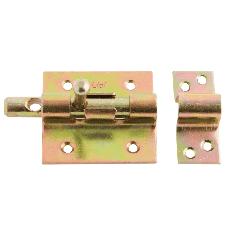 Picaporte base recta 70 mm candado zincado Lioi