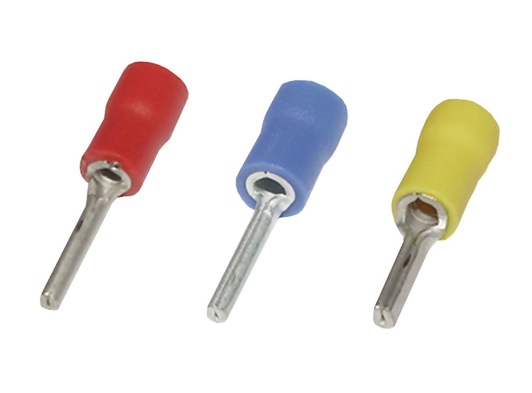 Terminal aislado pin macho rojo 2 mm Mec-0