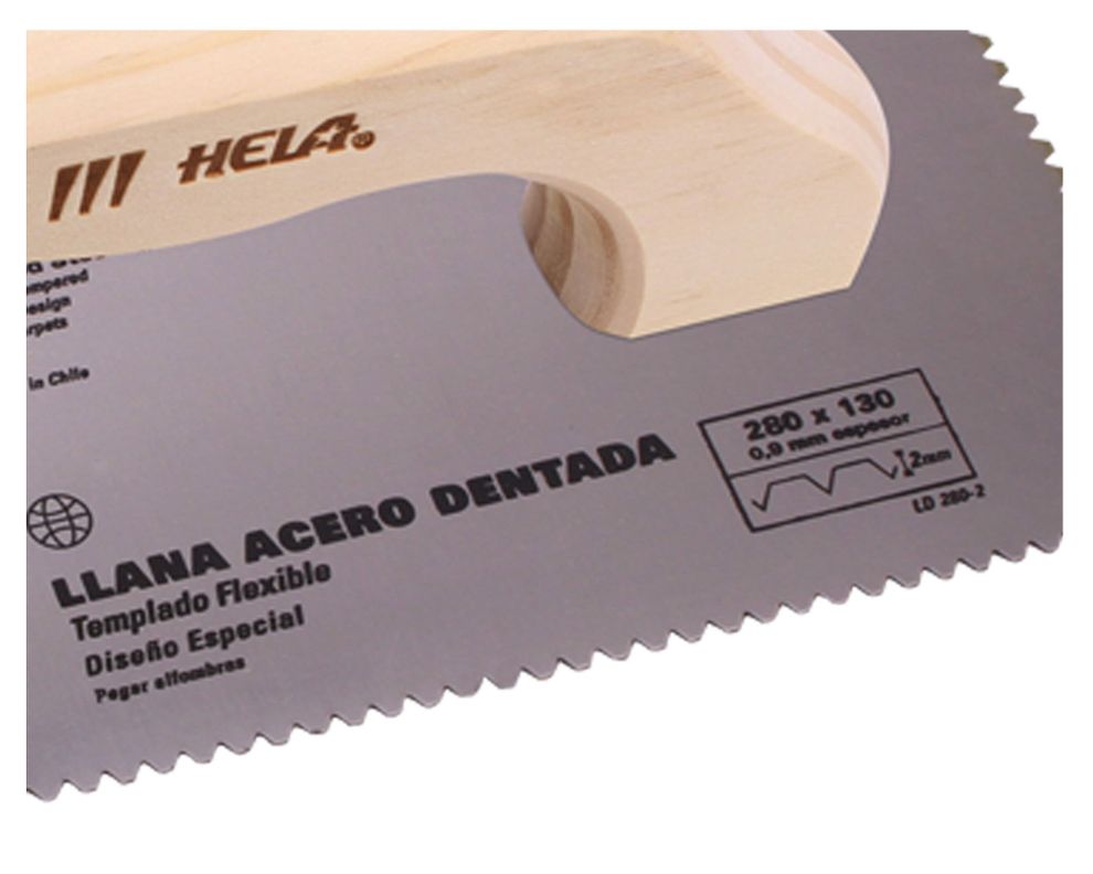 Llana acero 280 x 130 mm dentada ld 280-2 Hela-2