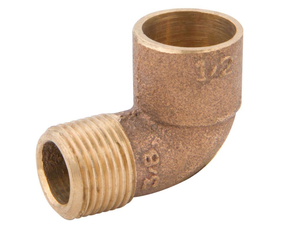 Codo de bronce 1/2 x 3/8 so he Nibsa-0