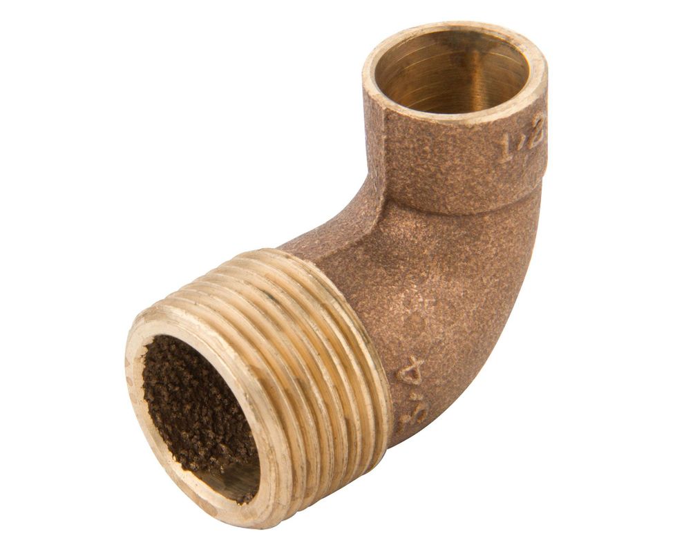 Codo de bronce 1/2 x 3/4 so he Nibsa-0