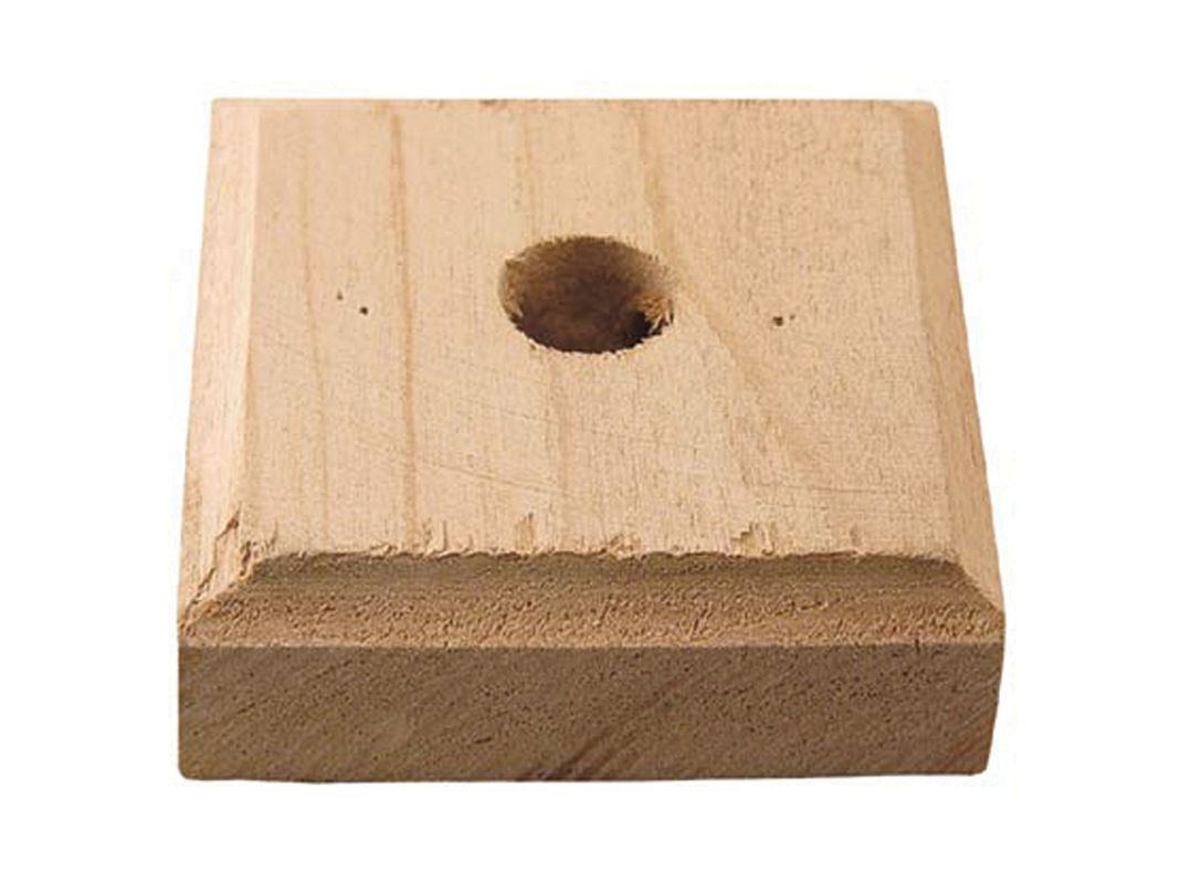 Roseta madera 8 x 2 cm cuadrada café Jlv-0