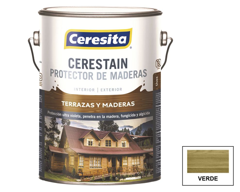 Protector de madera 1 galón cerestain verde mate ceresita-0