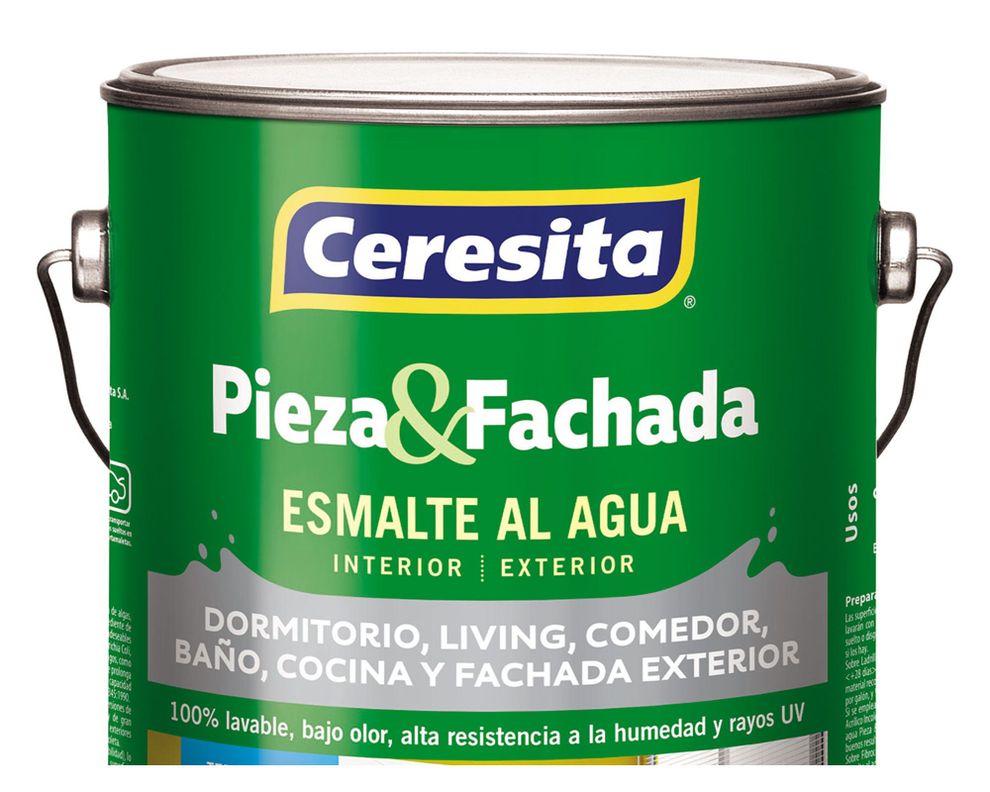 Esmalte al agua 1 galón Pieza&Fachada marfil oriental satín Ceresita-1