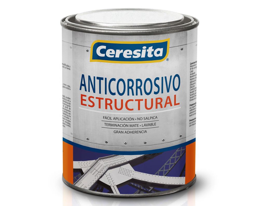 Anticorrosivo 1/4 galón Estructural negro mate Ceresita-0
