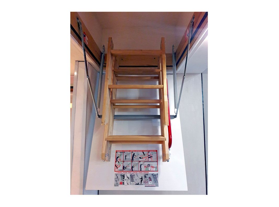 Escalera entretecho pino nórdico natural 70x120cm x 2.7 m Fakro-3