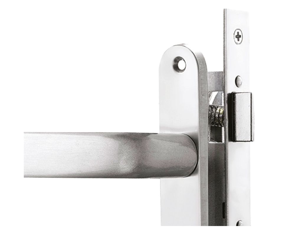Cerradura embutir manilla acceso cromado Poli-3