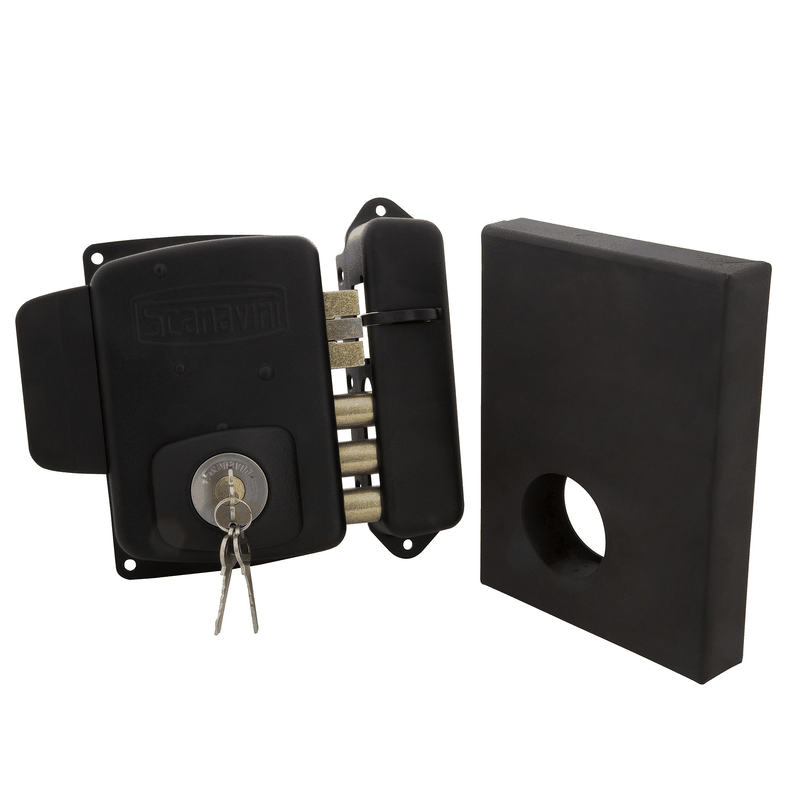 Cerradura sobreponer eléctrica 2150 negro Scanavini-0
