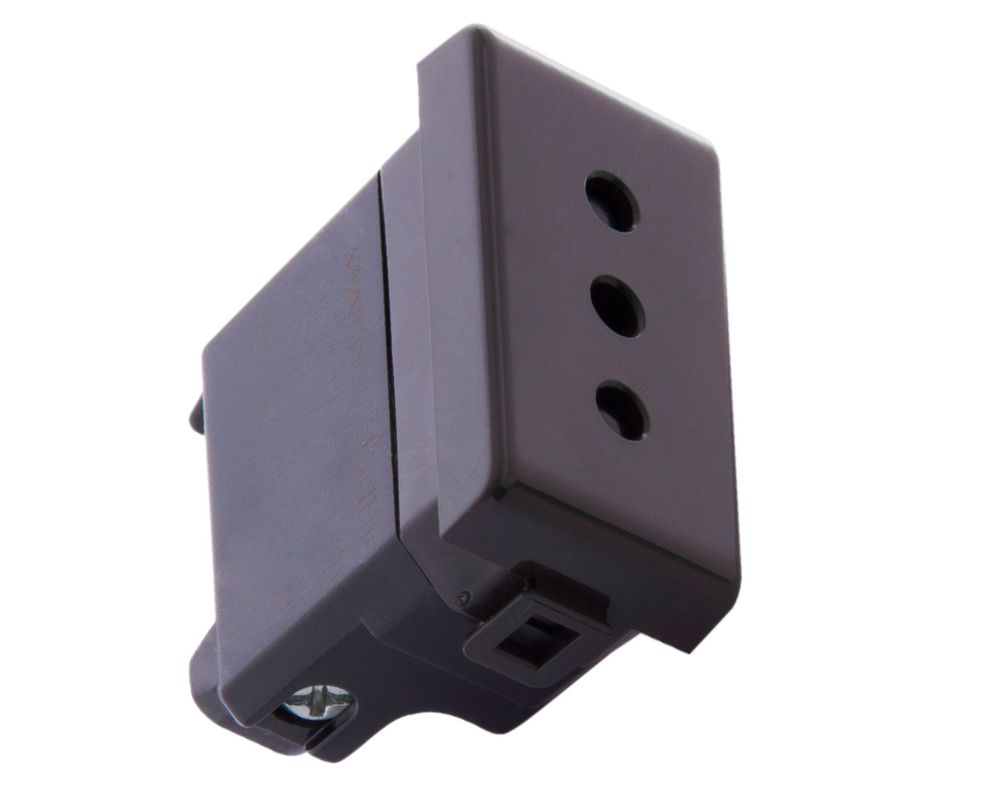 Modulo toma de corriente 2 p+t 10 a  250 v gris Bticino-0