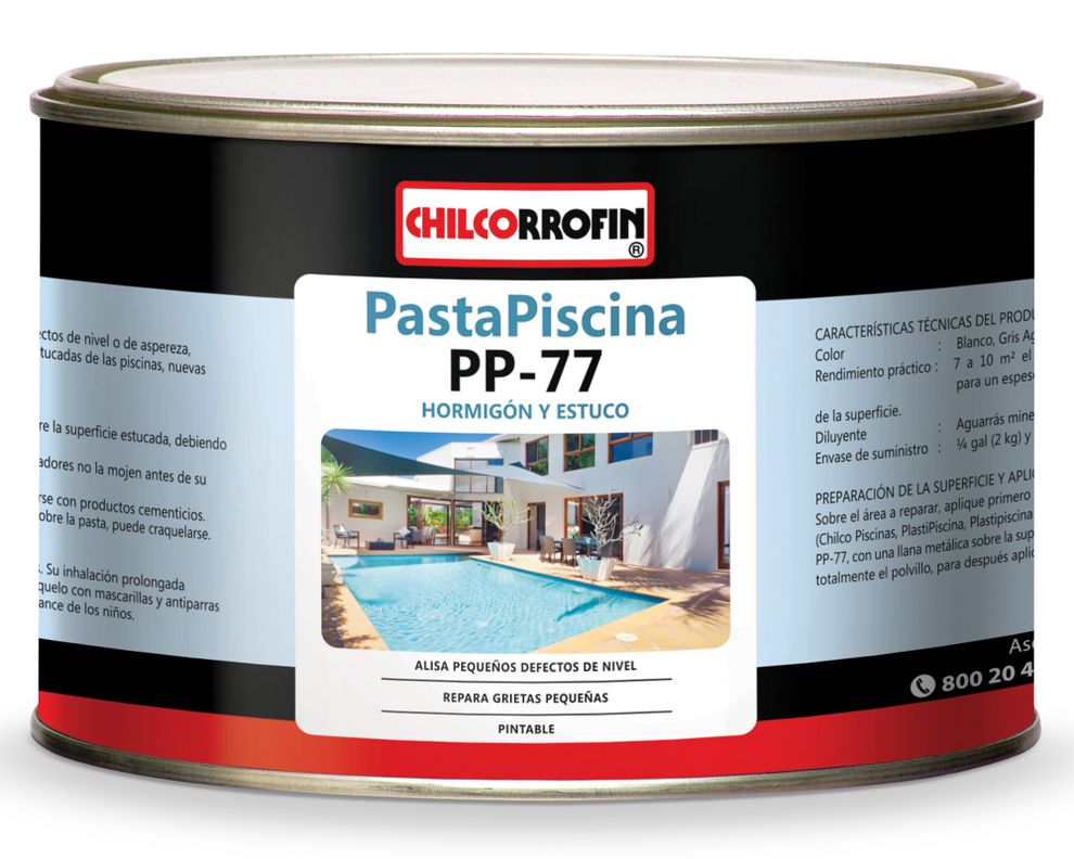 Pasta piscina 2 kg PP-77 celeste agua Chilcorrofin