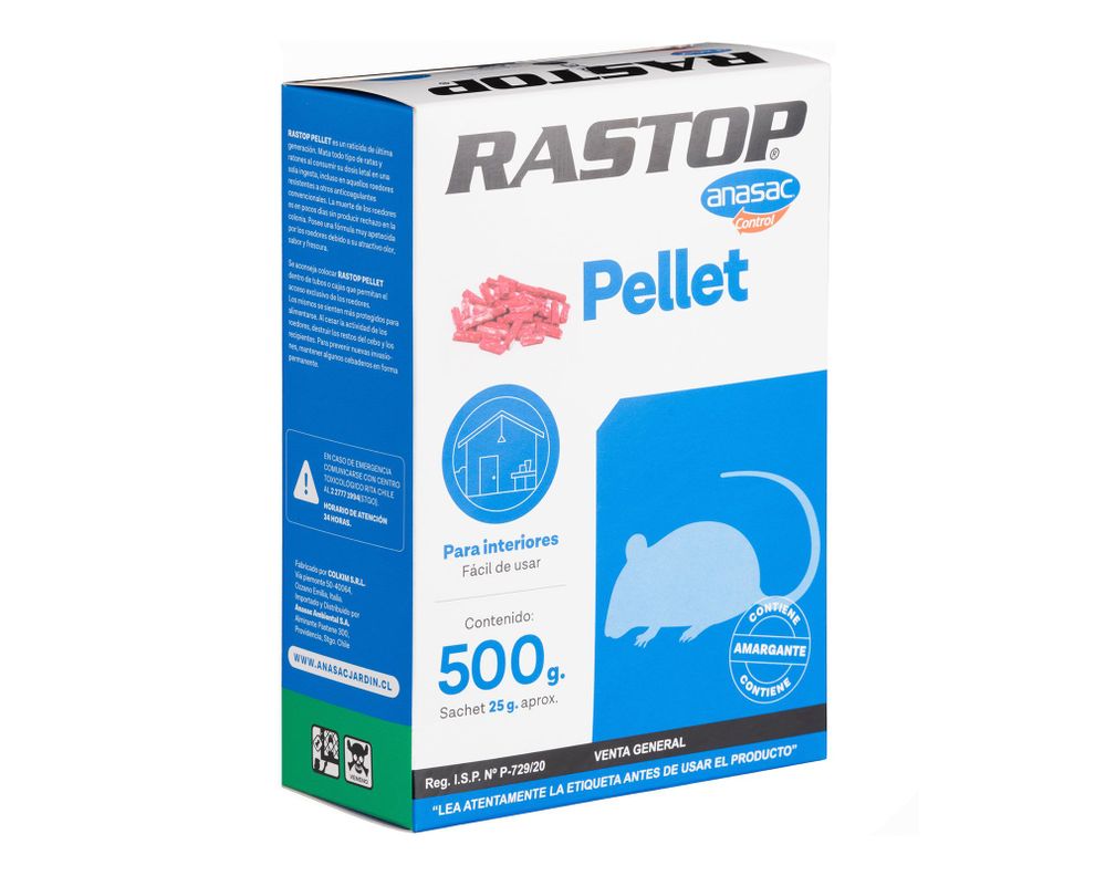 Raticida pellet Rastop ultima generación 500g Anasac-1