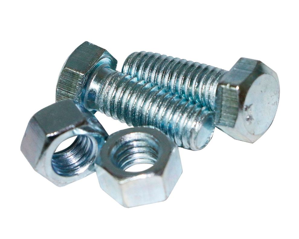 Perno hexagonal G2 3/8x1 zincado con tuerca bolsa 2 unidades Imporper-0